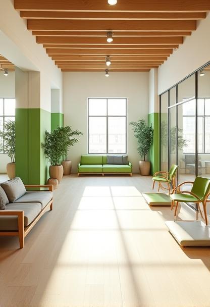 Modern, welcoming VitalCore studio interior